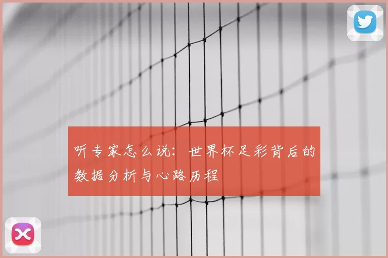 听专家怎么说:世界杯足彩背后的数据分析与心路历程