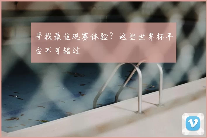 寻找最佳观赛体验？这些世界杯平台不可错过